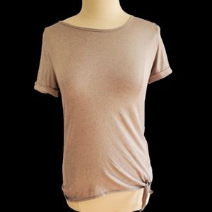Short Sleeve Side-Tie T-Shirt - All in Motion - Light Gray. XL